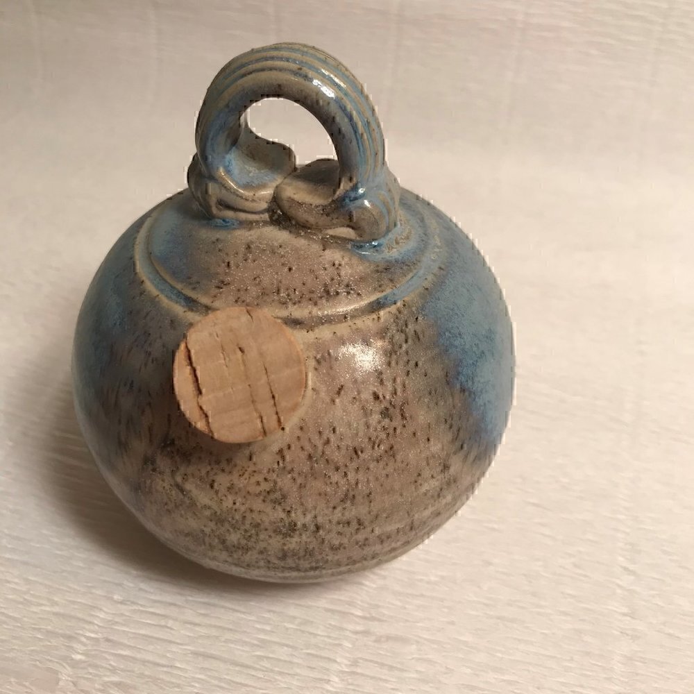 Artisan Ceramic Salt and Pepper Shaker Set - Blue Glaze - Picture 6 of 8
